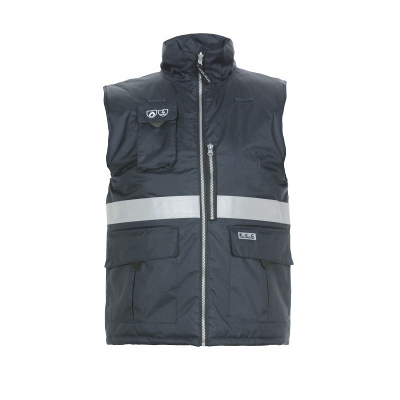 Gilet ATEX, haute visibilité SEYNTEX METZ Marine. Vu de face