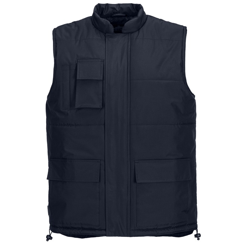 Gilet Bodywarmer multipoches Portwest S415 Marine. Vu de face