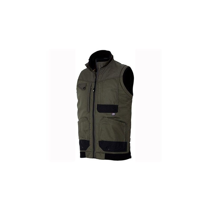 Gilet de travail Molinel 0572.4101.204 Vert kaki. Vu de face