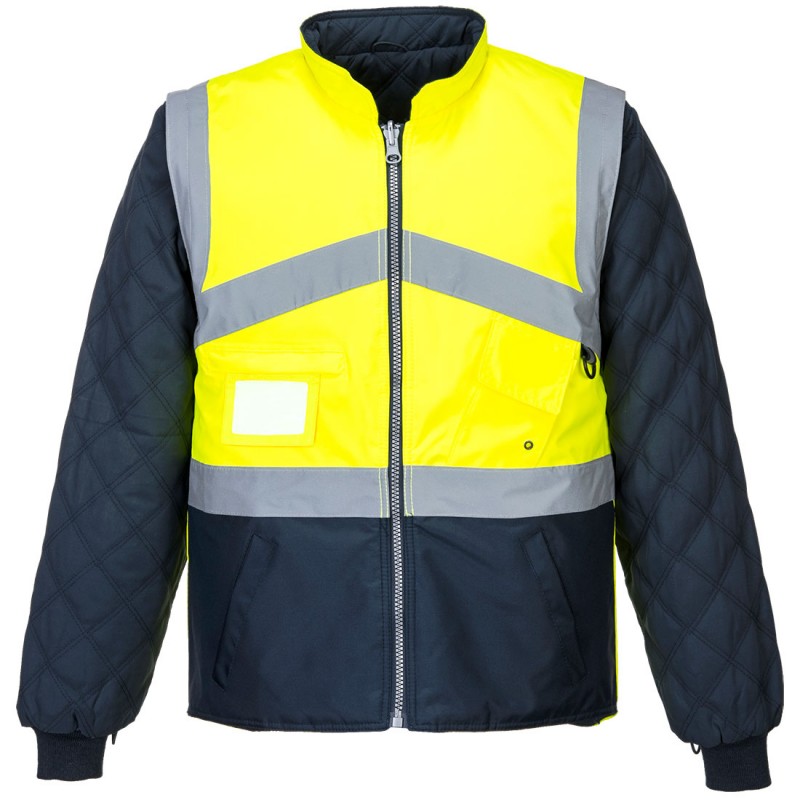 Gilet Portwest S769 Haute visibilité Jaune fluo. Vu de face