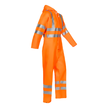 Combinaison imperméable, haute visibilité SIOEN 6936A2F01 Orange fluo. Vu de face