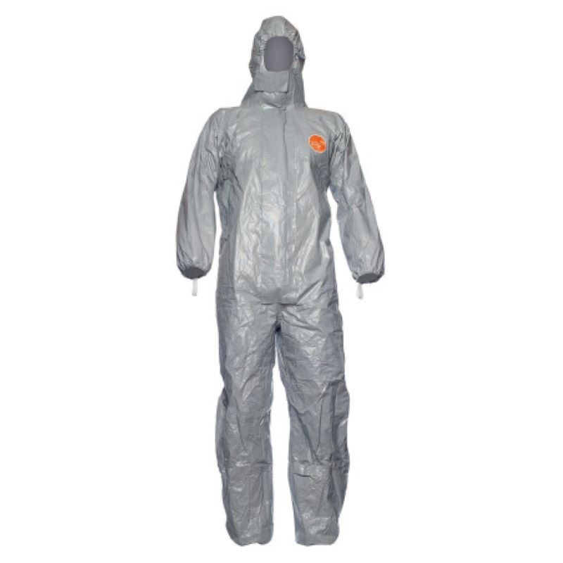 Combinaison protection chimiques à capuche NOYON PROTECTION - TF CHZ5 T GY 00 Gris. Vu de face