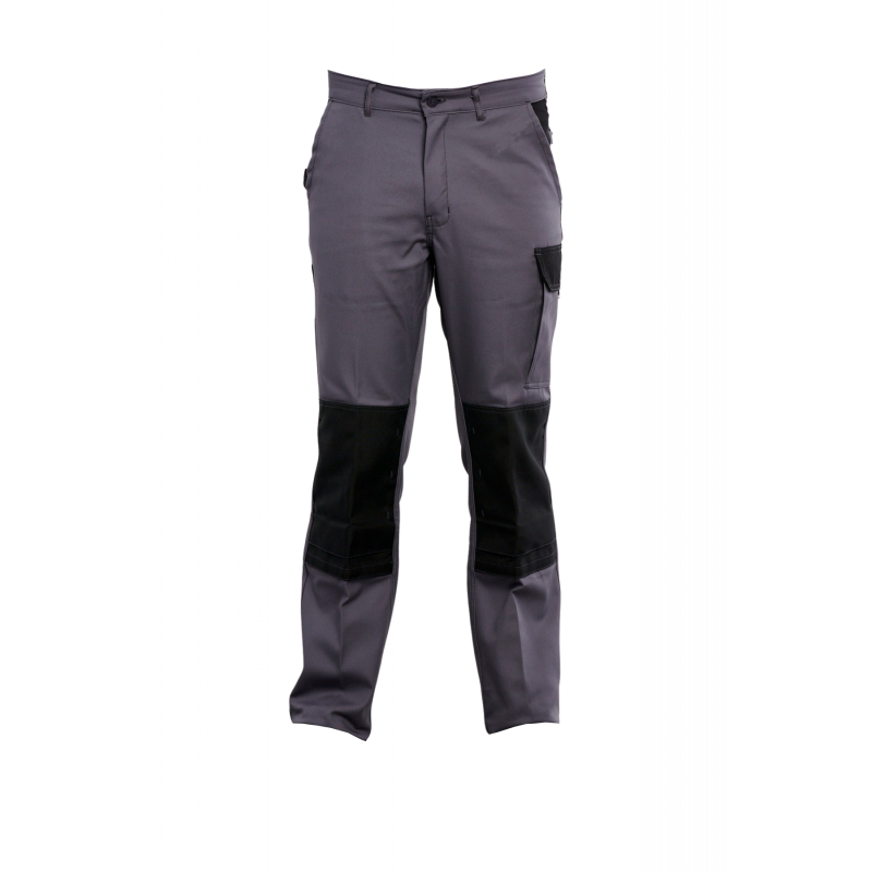Pantalon 100% free métal PBV 01TYCGN2 Gris / Noir. Vu de face