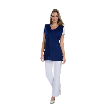 Chasuble femme REMI Azalee 2832 Marine/Blanc. Vu de face