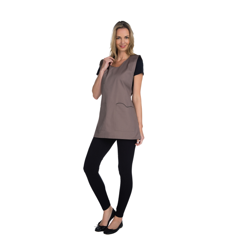 Chasuble femme REMI Azalee 2832 Taupe/Noir. Vu de face