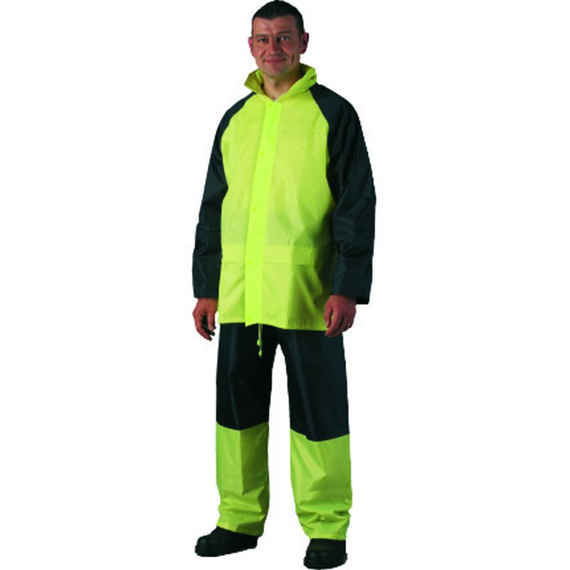 Ensemble de pluie imperméable Coverguard MO50765 Jaune. Vu de face