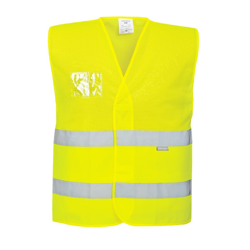 Baudrier Portwest C494 Haute visibilité Jaune fluo . Vu de face
