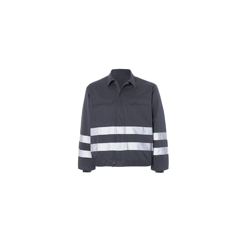 Blouson de sécurité avec Hauté visibilité SEANA TEXTIL 0037370 Gris. Vu de face