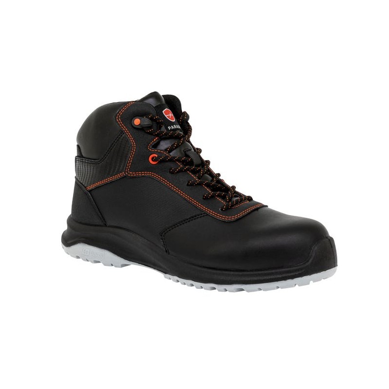 Chaussure de sécurité mi haute S3 SRC - PARADE - ROAD Noir. Vu de profil