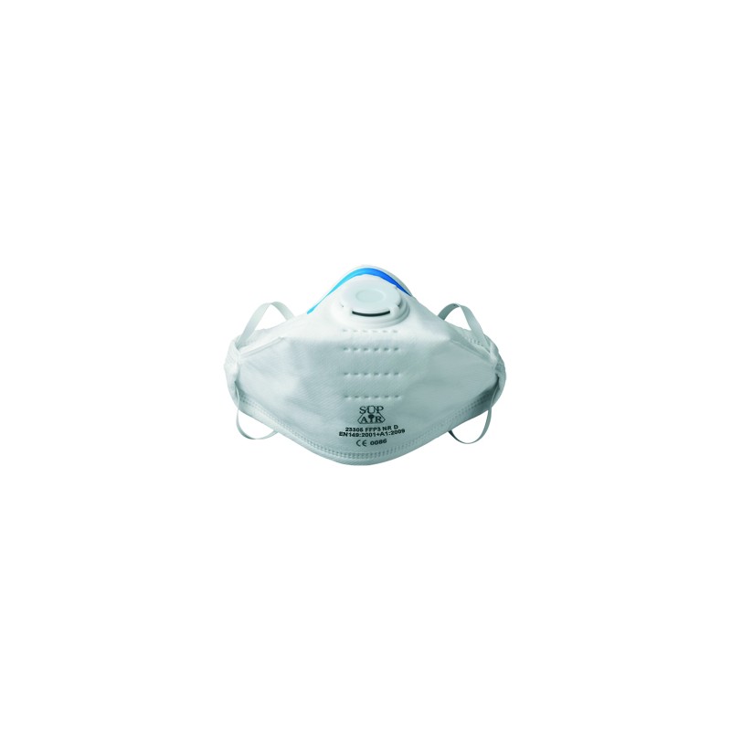 Masque pliable avec valve à usage unique COVERGUARD MO23305 Blanc