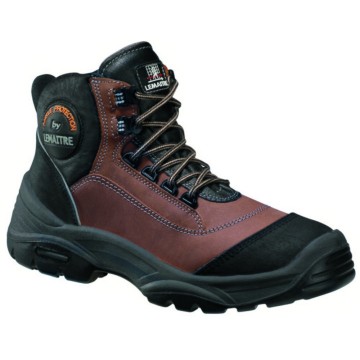 Chaussure de sécurité montante S3 SRC WRU LEMAITRE - BILDER Marron. Vu de profil