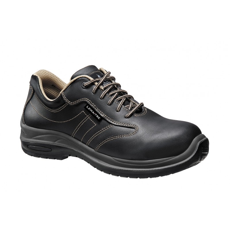 Chaussure de sécurité basse S3 SRC 0 % métal - LEMAITRE - CONCORDE Noir. Vu de profil