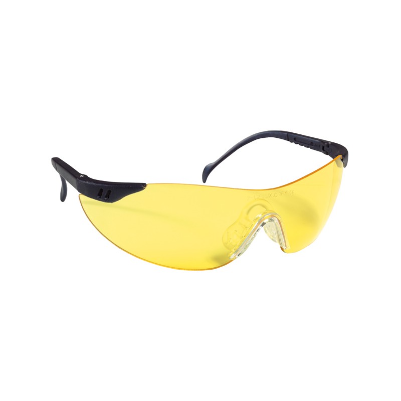 Lunettes de sécurité à branches ajustables oculaire anti-rayures COVERGUARD MO60516 Jaune