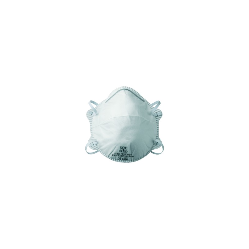 Demi-masque à usage unique avec coque FFP2 NR D COVERGUARD MO23201 Blanc