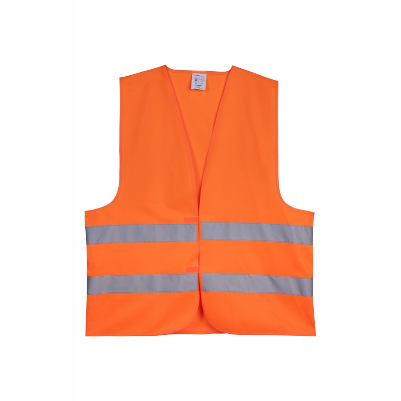 Gilet haute visibilité Coverguard 5NEP17 Orange fluo. Vu de face
