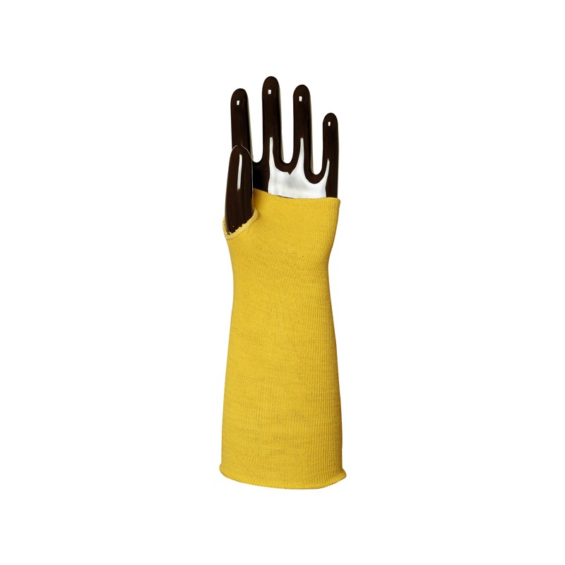 Manchette anti-feu / anti-coupure COVERGUARD MO4666 Jaune. Vu de l'intérieur de la main