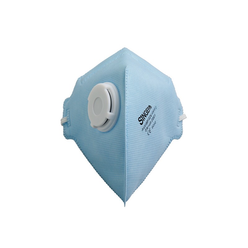 Masque de protection pliable avec valve SINGER SAFETY - AUUMP32V Bleu