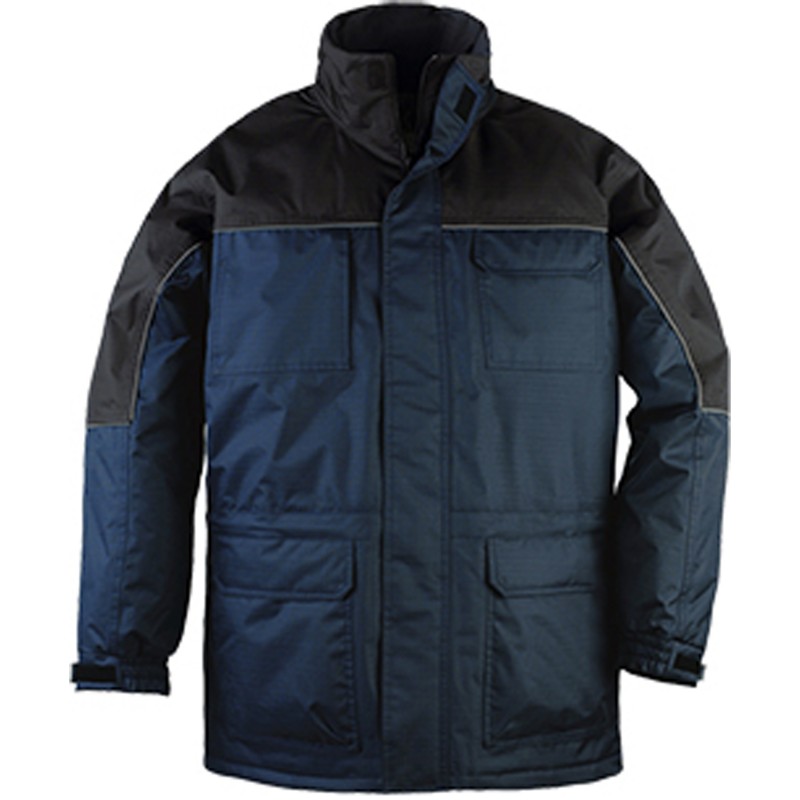 Parka d'hiver imperméable COVERGUARD 5RIPB Marine/noir. Vu de face