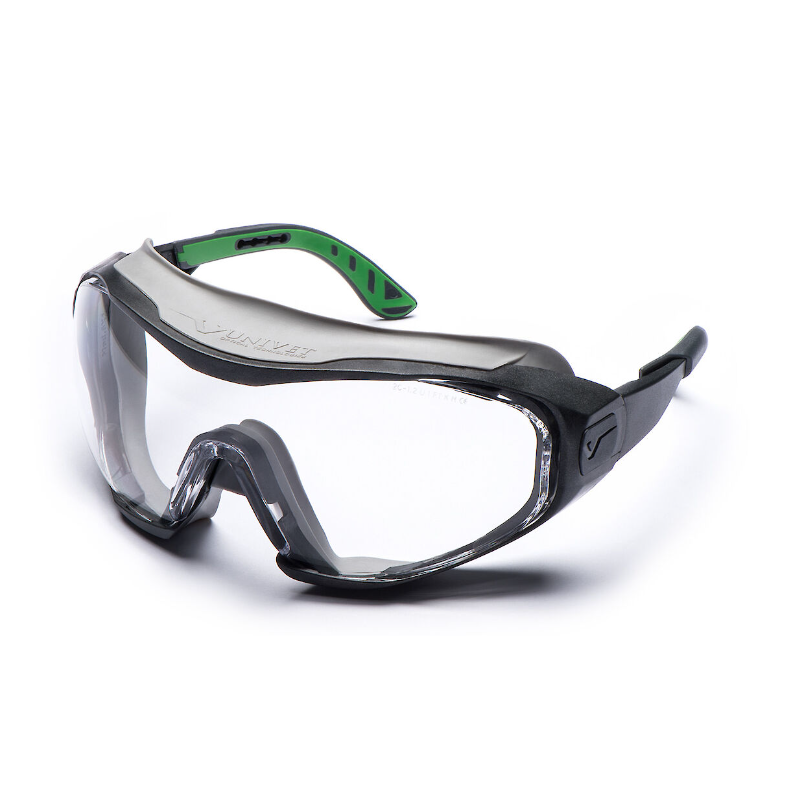 Lunette-masque légère et confortable, protection contre les liquides et poussières UNIVET - 6X1 Gris/vert