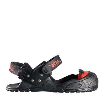 Surchaussures antidérapantes et antiperforation avec embout de sécurité SAFETY JOGGER - 011178 Noir. Vu de côté