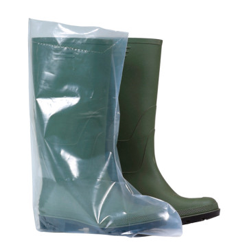 Sur botte transparent étanches en polyéthylène COVERGUARD MO45255. Vu de profil