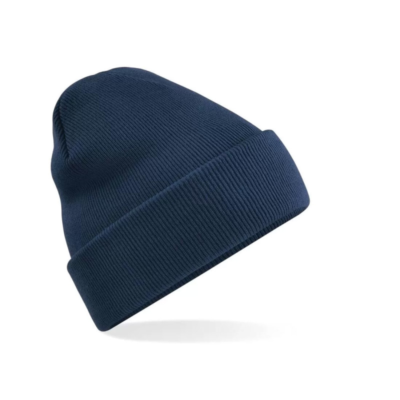 Bonnet doublé avec revers coloris Marine