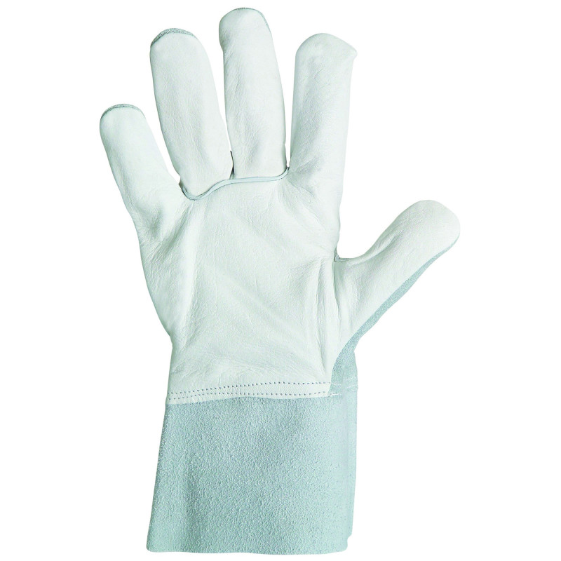 Gants en cuir de fleur de bovin avec manchette SINGER SAFETY 51GS15 Gris