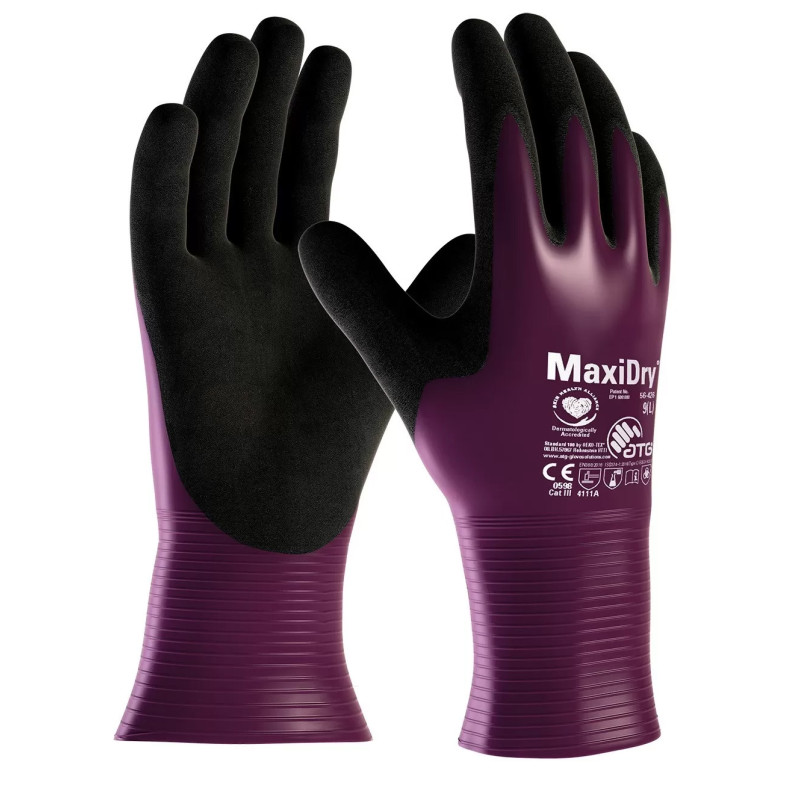 Gants protection chimique double enduction ATG Maxidry® Oil™ 56-426