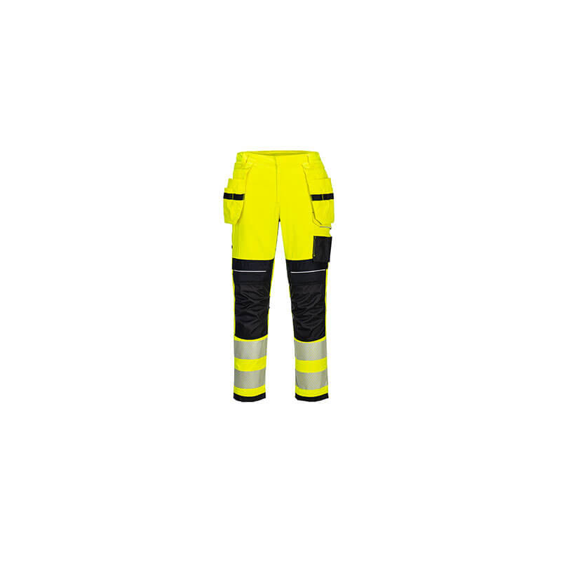 Pantalon de travail Atex et haute visibilité PORTWEST FR407 Jaune fluo/noir