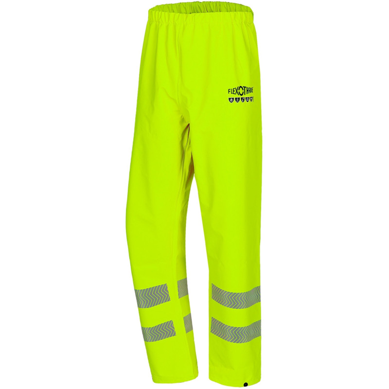 Pantalon imperméable, haute visibilité et antistatique SIOEN - Moose Jaune fluo. Vu de profil