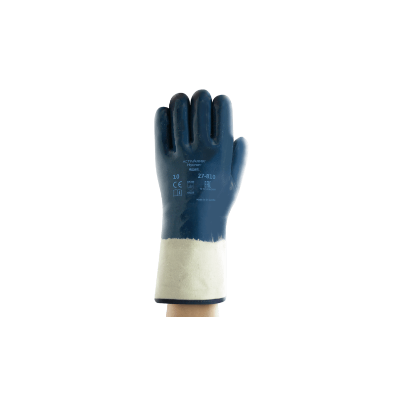 Gants Ansell HYCRON® enduction Nitrile totale manchette 32 cm  - FRONT
