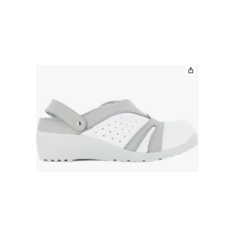 Sabot de travail Nordways "FLAVIE" Blanc/Gris SB EA SRC