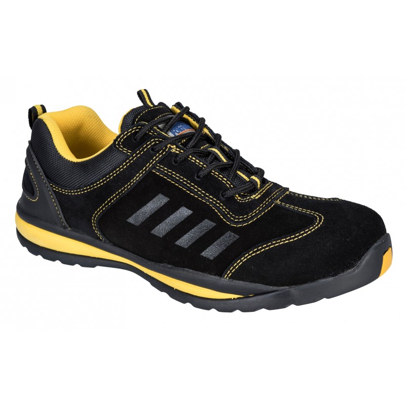 Basket de sécurité résistante à la chaleur S1P HRO Portwest FW34 Noir. Vu de profil