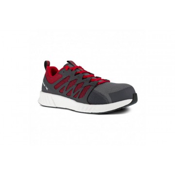 Basket de sécurité légère et respirante  S1P ESD SRC - Reebok - FUSION Gris/Rouge