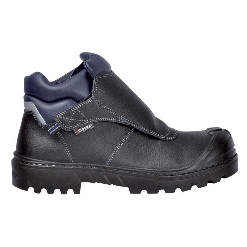 Chaussure de sécurité spécial soudeur S3 SRC HI HRO COFRA WELDER BIS UK. Vu de côté