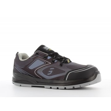 Chaussures de sécurité basses S1 SRC ESD Safety Jogger CADOR Bleu. Vu de profil