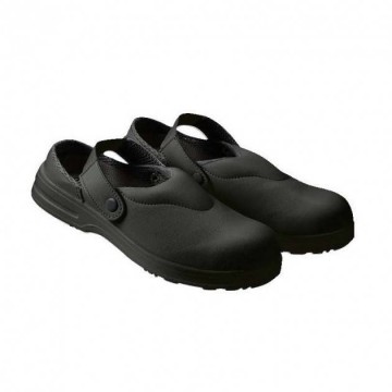 Sabot de cuisine antidérapant Robur BERCEO Noir. Vu de face