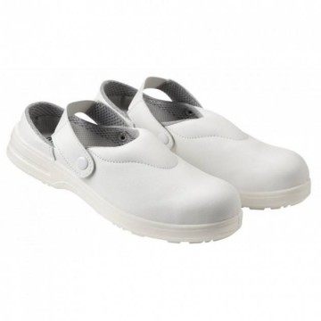 Sabot de cuisine antidérapant Robur BERCEO Blanc. Vu de face