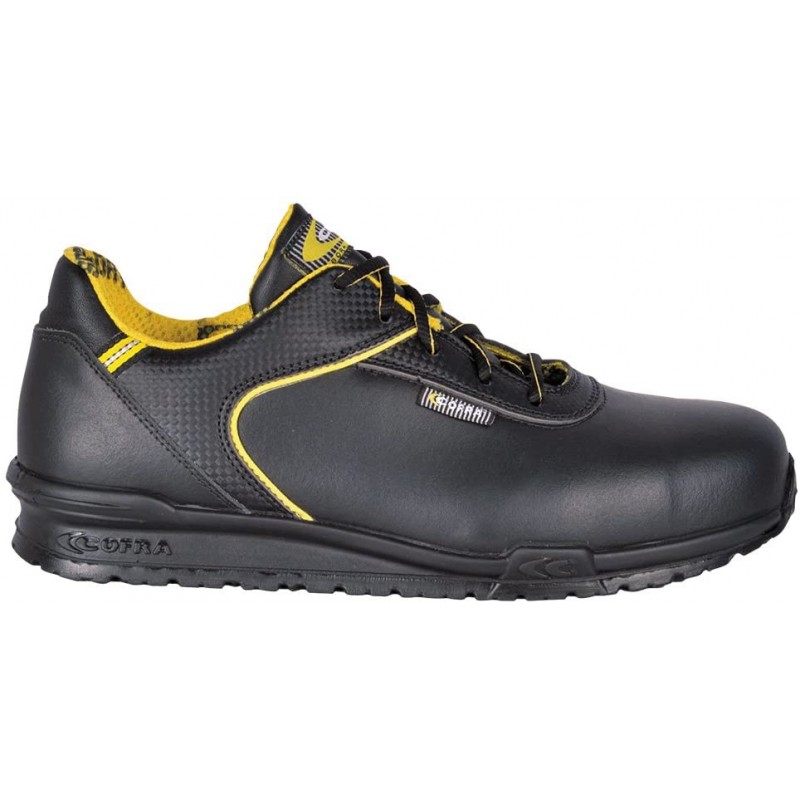 Chaussure de sécurité basse S3 SRC COFRA GAMPER Noir. Vu de côté