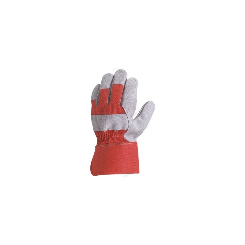 Gants croûte vachette toile renforcée ACTIVE GEAR S6180. Vu dudos de la main