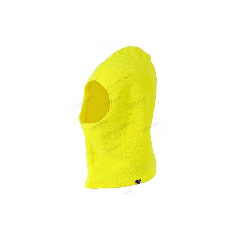 Cagoule polaire jaune fluo