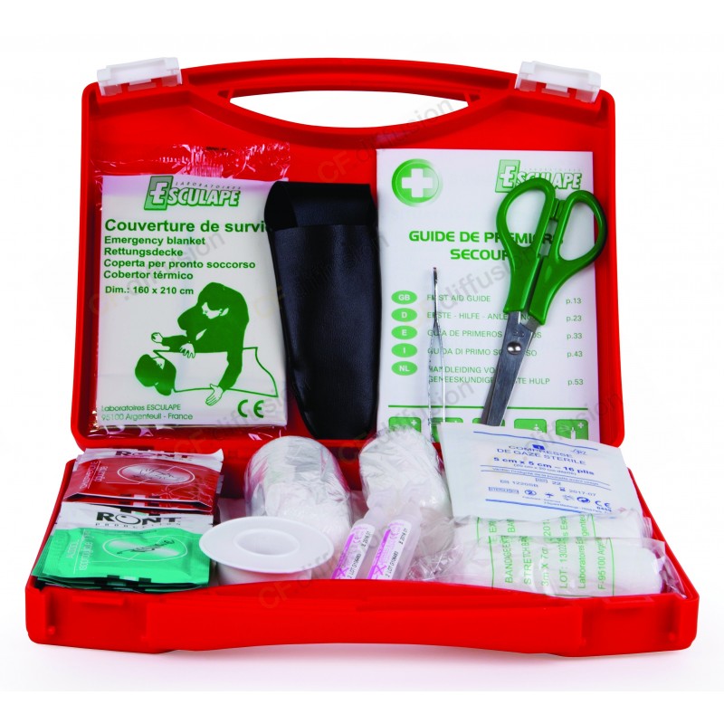 Coffret de secours BTP LABORATOIRE ESCULAPE 722 11 05